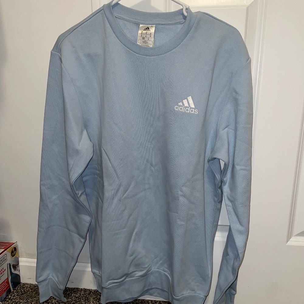 Adidas sweatshirt, light blue NWT MEN’S SIZE MEDIUM